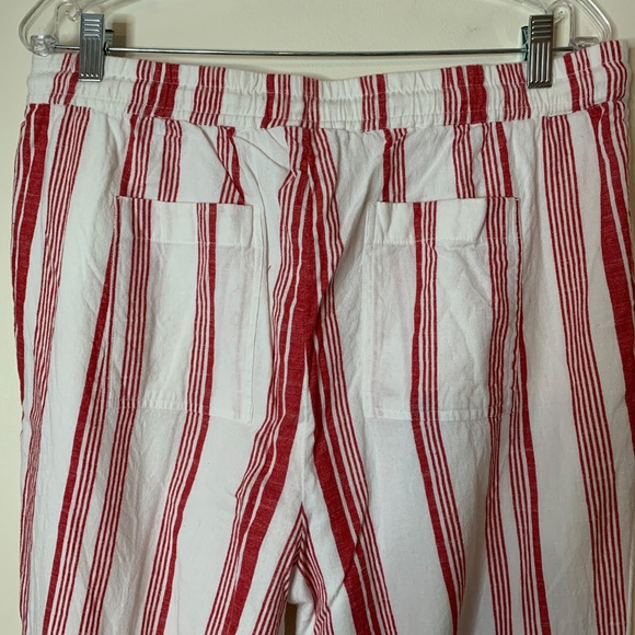 Women’s Charter Club Red and White Striped Pants, Size L - Picture 5 of 8
